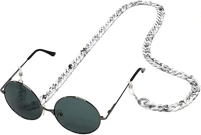 Chaîne de support de lunettes de soleil en acrylique au design simple, sangles