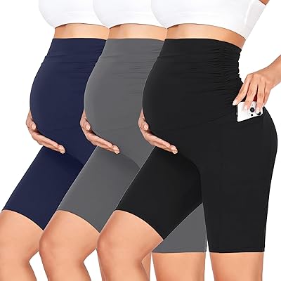 Lot de 3 shorts de maternité sur le ventre avec poches pour femmes - shorts taille haute de 8" pour l'entraînement, le yoga, la grossesse, les motards. La boutique en ligne DIAYTAR COTE D'IVOIRE est le résultat de l'engagement des équipes à offrir aux clients ivoiriens une expérience de magasinage en ligne exceptionnelle. Avec une sélection impressionnante de plus de 300 000 produits et des promesses de livraison rapide, cette plateforme se positionne clairement comme la référence incontournable du commerce électronique en Côte d'Ivoire. Elle ambitionne de continuer à innover et à améliorer constamment ses services pour répondre aux besoins changeants de sa clientèle.