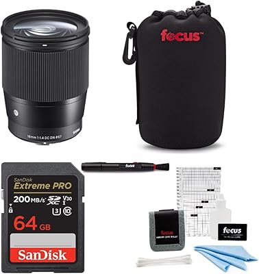Objectif sigma canon ef-m contemporary 16 mm f-1.4 dc dn prime complet