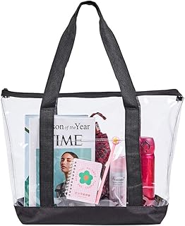 Sac fourre-tout transparent en pvc pour femme, sac de stade transparent pour les voyages, le shopping, le sport et le travail. DIAYTAR COTE D'IVOIRE est une boutique en ligne généraliste proposant plus de 300 000 références de produits. Elle est devenue la référence en matière de commerce électronique en Côte d'Ivoire, offrant une large gamme de produits pour répondre à tous les besoins. Les clients peuvent y trouver des produits de qualité à des prix compétitifs.