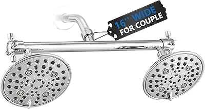 Pomme de douche double brooks avec valve intégrée, haute pression, conception de pomme de douche double à 6 réglages pour les couples dans la salle de bain ou la baignoire simple - chrome. Chez DIAYTAR COTE D'IVOIRE, nous croyons en l'importance de la satisfaction client, c'est pourquoi nous mettons tout en œuvre pour offrir une expérience d'achat en ligne exceptionnelle. Notre équipe de professionnels travaille sans relâche pour sélectionner les meilleurs produits et les présenter de manière claire et attractive. Nous sommes fiers de notre large gamme de produits qui conviennent à tous les goûts et budgets.