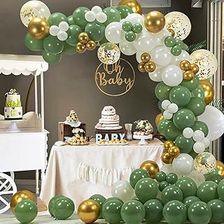 Ensemble de 121 ballons de sauge verte, ballons à confettis dorés et ballons en latex métallisé or chromé pour fête prénatale, mariage, décoration d'anniversaire. La boutique en ligne DIAYTAR COTE D'IVOIRE se démarque par son offre incroyable de plus de 300 000 produits, allant des électroniques aux vêtements. Elle est devenue la destination de choix pour les Ivoiriens qui cherchent à acheter en ligne avec confiance. DIAYTAR COTE D'IVOIRE garantit la qualité et la fiabilité de ses produits.