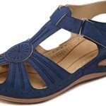 Sandales décontractées à bout fermé bon marché pour femmes sandales d'été semelle creuse