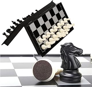 Jeu d'échecs jeu d'échecs magnétique pliable de voyage pièces noires et blanches
