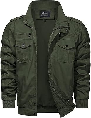 Veste militaire en coton pour homme, blouson aviateur cargo avec manteau de travail multi-poches. En tant que leader du marché en Côte d'Ivoire, DIAYTAR COTE D'IVOIRE s'efforce de fournir à ses clients les meilleurs produits et services possibles, avec une livraison rapide et fiable dans tout le pays. La boutique est également connue pour son service client exceptionnel et sa politique de retour flexible.