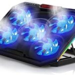 Support de refroidissement pour ordinateur portable silencieux et avec 5 grands