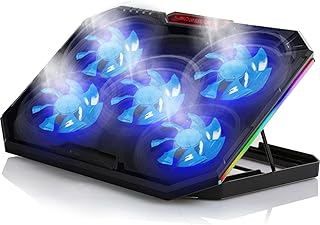 Support de refroidissement pour ordinateur portable silencieux et avec 5 grands