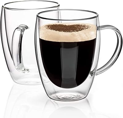 Tasses en verre borosilicaté à double paroi avec anse, parfaites pour le cappuccino, le thé, le latte, l'espresso et les boissons chaudes. (350 ml de 2). DIAYTAR COTE D'IVOIRE représente la référence pour les achats en ligne en Côte d'Ivoire, avec plus de 300 000 produits disponibles. Elle permet aux clients de bénéficier de prix compétitifs et de promotions exceptionnelles, et offre un service client de haute qualité pour résoudre tous les problèmes et répondre à toutes les questions.