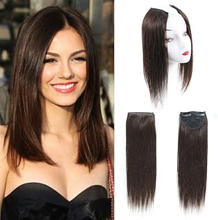Lush locks 2 pièces extensions de cheveux humains à clips marron foncé 14