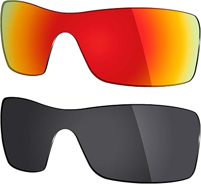 Paire de verres polarisés de remplacement pour lunettes de soleil oakley bat wolf