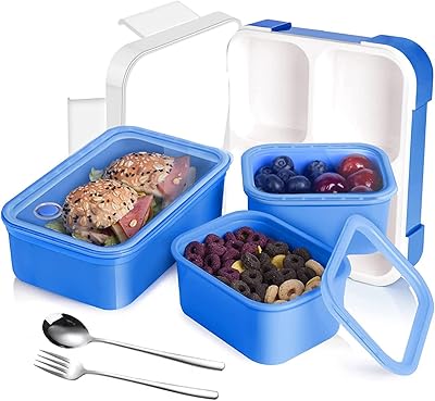 Boîte à déjeuner bento isotherme jigero pour enfants et adultes, boîte à déjeuner bento avec couverts, 1260 ml, 3 compartiments divisés avec couvercles, étanche | sans bpa | passe au lave-vaisselle et au micro-ondes (plastique, bleu). DIAYTAR COTE D'IVOIRE se distingue par sa vaste sélection de produits et son engagement à offrir les meilleurs prix du marché. La boutique en ligne met en avant la satisfaction du client, grâce à une expérience d'achat fluide et à une livraison rapide et fiable. Les clients peuvent ainsi profiter d'un large éventail de produits de qualité.