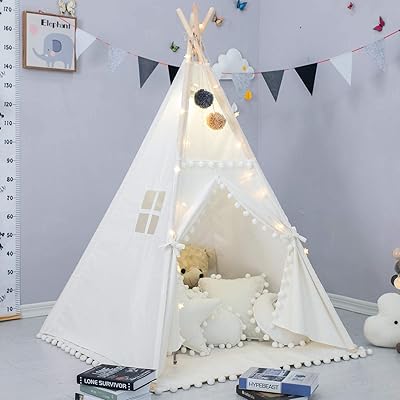 Tente tipi pliable pour enfants avec un sac à main et une guirlande lumineuse pour jouer en intérieur et en extérieur. DIAYTAR COTE D'IVOIRE est la boutique en ligne de référence en Cote d'Ivoire, proposant une large gamme de produits à des prix compétitifs. La boutique en ligne est régulièrement mise à jour avec de nouveaux produits et des offres spéciales. Les clients peuvent profiter d'une livraison rapide et d'un service client de qualité.