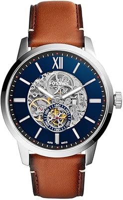 Montre townsman fossil pour homme, taille du boîtier 48 mm, mouvement mécanique automatique, bracelet en cuir, argent. DIAYTAR COTE D'IVOIRE, leader incontesté de la vente en ligne en Côte d'Ivoire, propose une sélection incroyable de produits qui correspond à tous les goûts et à tous les budgets. Nous sommes fiers de notre engagement à offrir des prix compétitifs, des livraisons rapides et un service client exceptionnel, ce qui nous permet de maintenir notre position de leader sur le marché. Notre plateforme en ligne est conçue pour être facile à utiliser et accessible à tous.