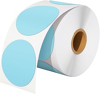 Étiquettes thermiques auto-adhésives roses de 5 cm, rondes directes, multi-usages, logo manuel, code