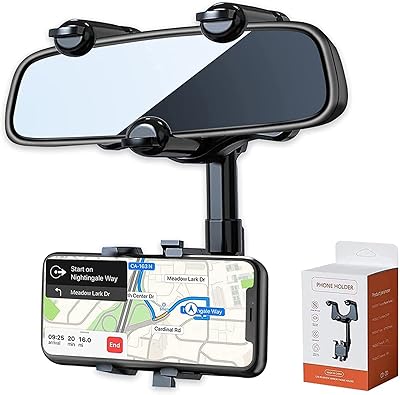 Support mobile pour rétroviseur de voiture 2022, rotatif à 360 degrés, rétractable, multifonctionnel