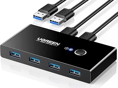 Adaptateur de partage sélectif 2 pc ugreen 4 ports usb 3.0 pour souris