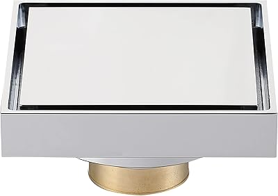 Crépine de sol de douche carrée fashion home 10 cm x 10 cm