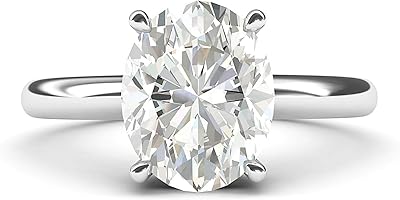 Bague de fiançailles en argent sterling imitation diamant 8 x 10 mm, bague