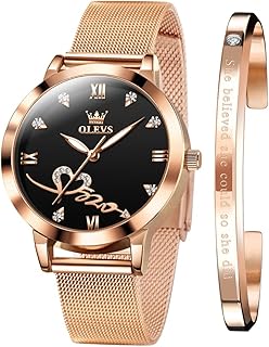 Montres en or rose pour femmes, bracelet en maille d'acier inoxydable, design diamant