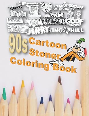 Livre de coloriage stoner dessin animé des années 90 : un