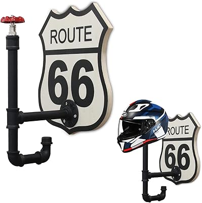 Support de casque de moto rétro - support mural extérieur route 66, adapté aux casques de moto, ainsi qu'à une variété de casques et de vestes - noir. DIAYTAR COTE D'IVOIRE est une boutique en ligne qui propose une expérience d'achat unique et personnalisée. La boutique offre une large gamme de produits, des conseils d'achat et des recommandations de produits en fonction des préférences des clients. Les clients peuvent également profiter de la possibilité de retourner ou d'échanger des produits.