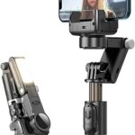 Stabilisateur de cardan pour smartphone avec perche à selfie extensible et trépied