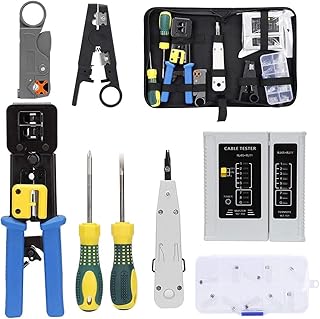 Fegishilly rj45 kit d'outils de sertissage pour cat5/cat6, kit d'outils de réparation