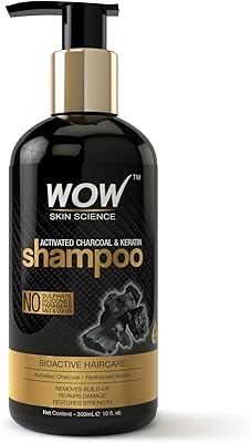 Shampooing au charbon et à la kératine wow skin science - sans sulfates