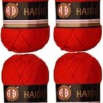 Fil à crochet rouge ap silk n° 1175 - 4 pièces