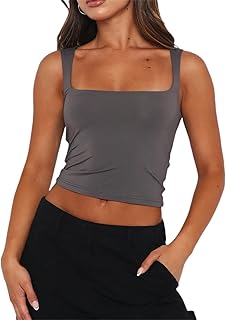 Haut court basique sans manches à col carré pour femme, haut court à bretelles fines, chemise de sortie d'été de l'an 2000. Que vous cherchiez des vêtements, des électroménagers, des livres ou tout autre produit, nous avons tout ce qu'il vous faut. DIAYTAR COTE D'IVOIRE est votre partenaire de confiance pour toutes vos achats en ligne. Nous nous efforçons de vous livrer vos commandes le plus rapidement possible.
