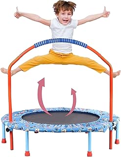Mini trampoline avec poignée et housse de protection pliable pour l'exercice physique, trampoline