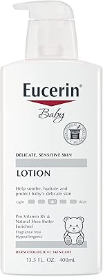 Lait pour le corps eucerin pour bébé, lotion pour bébé sans parfum, flacon