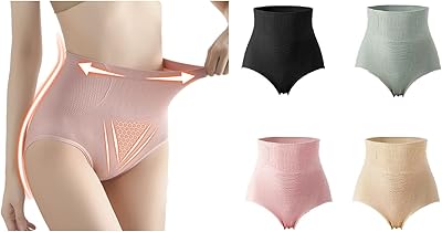 4 pièces sous-vêtements taille haute pour femmes post-partum façonnant la taille façonnant