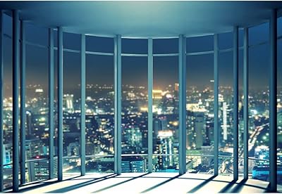Fond de photographie aérienne ohran night city 22 x 15 m