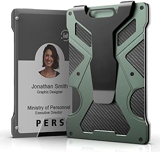 Portefeuille minimaliste pour hommes - portefeuille fin en aluminium avec pince à billets