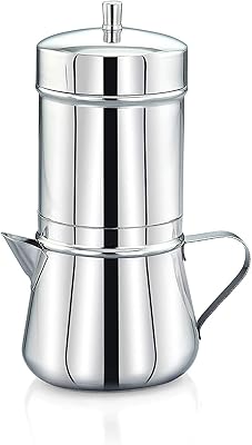 Cafetière filtre expresso en acier inoxydable du sud de l'inde, théière/bouilloire à café 200 ml. Avec une offre de plus de 300 000 références, DIAYTAR COTE D'IVOIRE se positionne comme un leader du commerce en ligne en Côte d'Ivoire. La boutique en ligne généraliste propose des produits de qualité à des prix compétitifs, ce qui la rend très attractive pour les clients. De plus, la variété des produits disponibles permet aux clients de trouver tout ce dont ils ont besoin sur une seule plateforme.