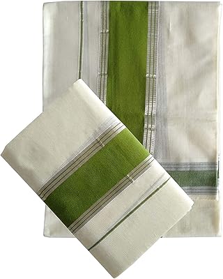 Ensemble saree mundu en coton ishita creations pour femmes et filles sans chemisier