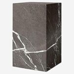 Lamac crafts - table d'appoint en marbre noir (30x30x50 cm)