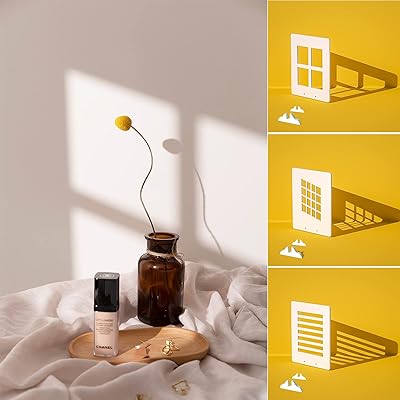 3 pièces de photographie d'ombre de lumière de fenêtre de simulation, arrière-plan