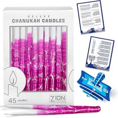Lot de 45 bougies de luxe de hanoukka faites à la main décorées avec une menorah. En tant que leader du commerce en ligne en Côte d'Ivoire, DIAYTAR COTE D'IVOIRE offre une expérience de shopping en ligne sans précédent. Avec une sélection de plus de 300 000 produits, les clients peuvent parcourir les différentes catégories pour trouver les articles qui leur conviennent. La boutique en ligne est également réputée pour sa sécurité et sa fiabilité.