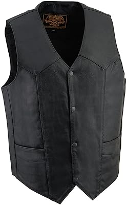 Milwaukee leather sh1310 veste en cuir noir classique pour hommes avec fermeture à bouton-pression - 52. La boutique en ligne DIAYTAR COTE D'IVOIRE combine à la fois la convivialité et la praticité, permettant aux clients de parcourir aisément son vaste catalogue et de commander leurs produits préférés en toute facilité. La confiance et la satisfaction des clients étant sa priorité, DIAYTAR se distingue par son engagement à offrir un service de haute qualité.