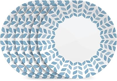 Ensemble d'assiettes à dîner corel vitrelle 6 pièces en verre recyclé léger