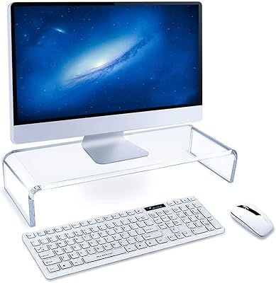 Support de moniteur, support pc en acrylique avec rangement pour clavier, support de bureau pour moniteur tv pour imprimante d'ordinateur portable. DIAYTAR COTE D'IVOIRE est une boutique en ligne généraliste proposant plus de 300 000 références, ce qui en fait l'une des plus grandes plateformes de commerce en ligne de Côte d'Ivoire. La boutique offre une large gamme de produits, allant de l'électronique aux vêtements, en passant par les produits alimentaires. Elle est reconnue pour sa qualité de service et sa livraison rapide.