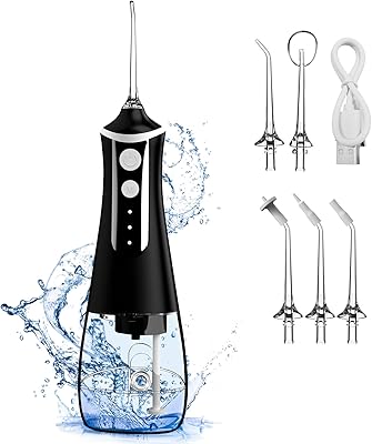 Flosser dentaire professionnel sans fil 300 ml-10 oz avec 3 modes autonomie