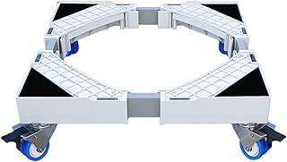 Base mobile réglable multifonctionnelle avec 4 roues pivotantes en caoutchouc durable pouvant supporter