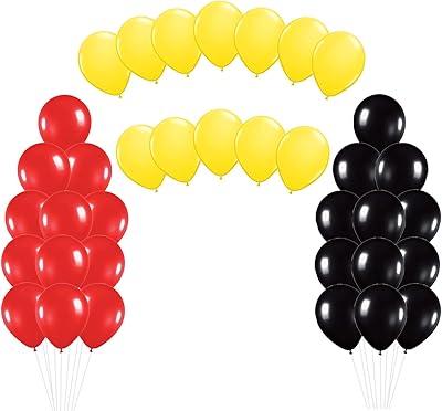 51pcs ballons en latex 3 couleurs pour fête (jaune, rouge, noir) ballons métalliques compatibles avec l'hélium. DIAYTAR COTE D'IVOIRE est une boutique en ligne généraliste qui propose plus de 300 000 références de produits. Elle est reconnue comme l'une des boutiques en ligne leaders en Côte d'Ivoire, offrant une grande variété de produits pour répondre aux besoins de ses clients. Avec une telle offre, DIAYTAR COTE D'IVOIRE est devenue une destination incontournable pour les achats en ligne dans la région.