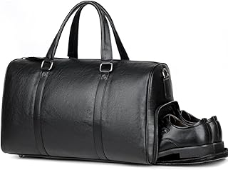 Sac de voyage en cuir pour hommes, sac de voyage de nuit, sac