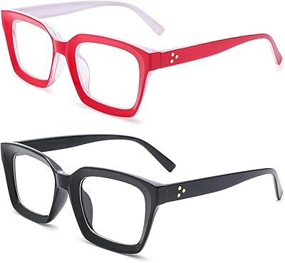 Lunettes rétro sans ordonnance pour femmes, 2 pièces de lunettes rétro à monture complète, verres simples anti-lumière bleue pour les voyages et les vacances. DIAYTAR COTE D'IVOIRE est une boutique en ligne généraliste qui propose plus de 300 000 références de produits pour répondre à tous vos besoins. Leader sur le marché ivoirien, cette boutique en ligne offre une large gamme de produits de qualité à des prix compétitifs. Elle est devenue la référence incontournable pour les consommateurs ivoiriens.