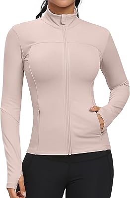 Vestes d'entraînement pour femmes, veste de sport légère à fermeture éclair complète