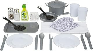 Melissa & doug play ensemble d'accessoires de cuisine de 22 pièces, outils, casseroles